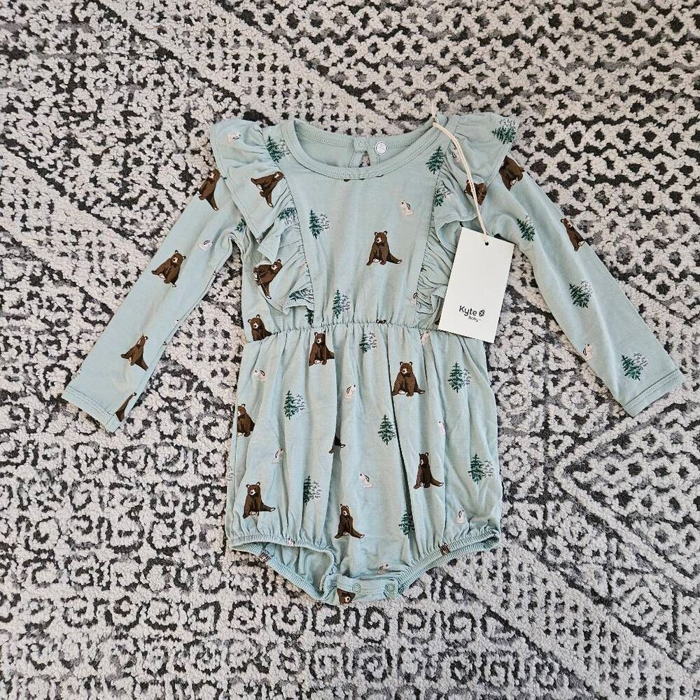 Kyte Baby Bubble Romper in Forest Print Size 18-24 Months